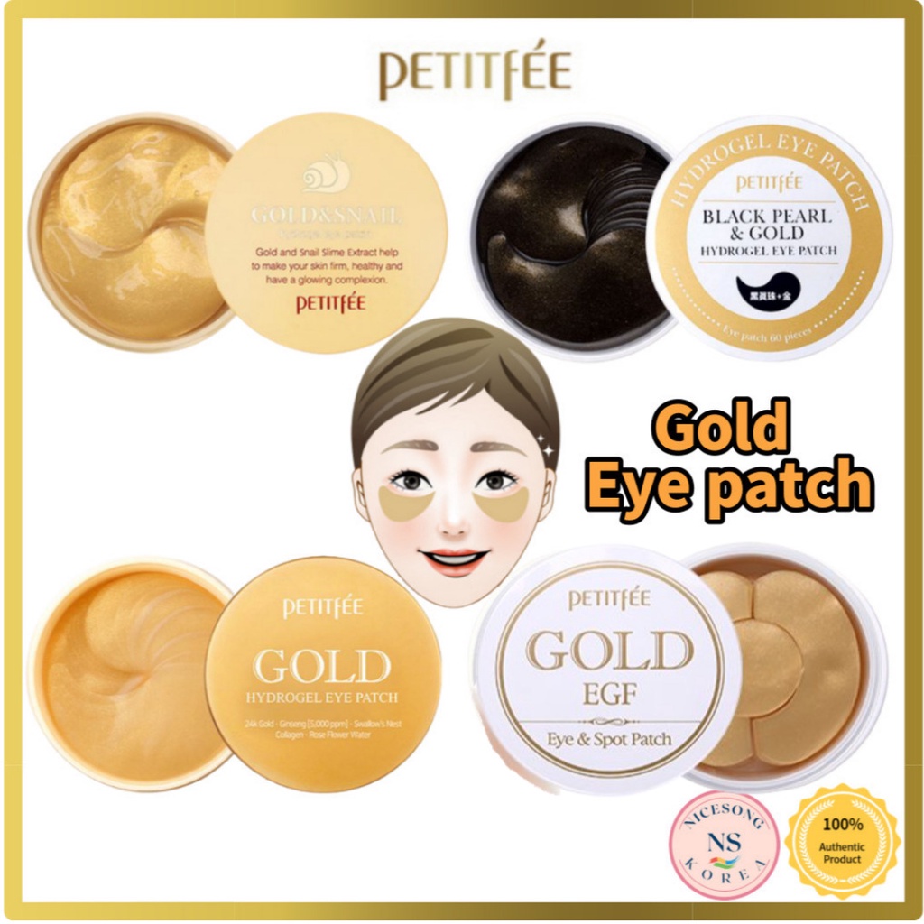 Petitfee / Gold & EGF / Hydrogel / BlackPearl & Gold / Ốc Sên Làm Đẹp Mắt