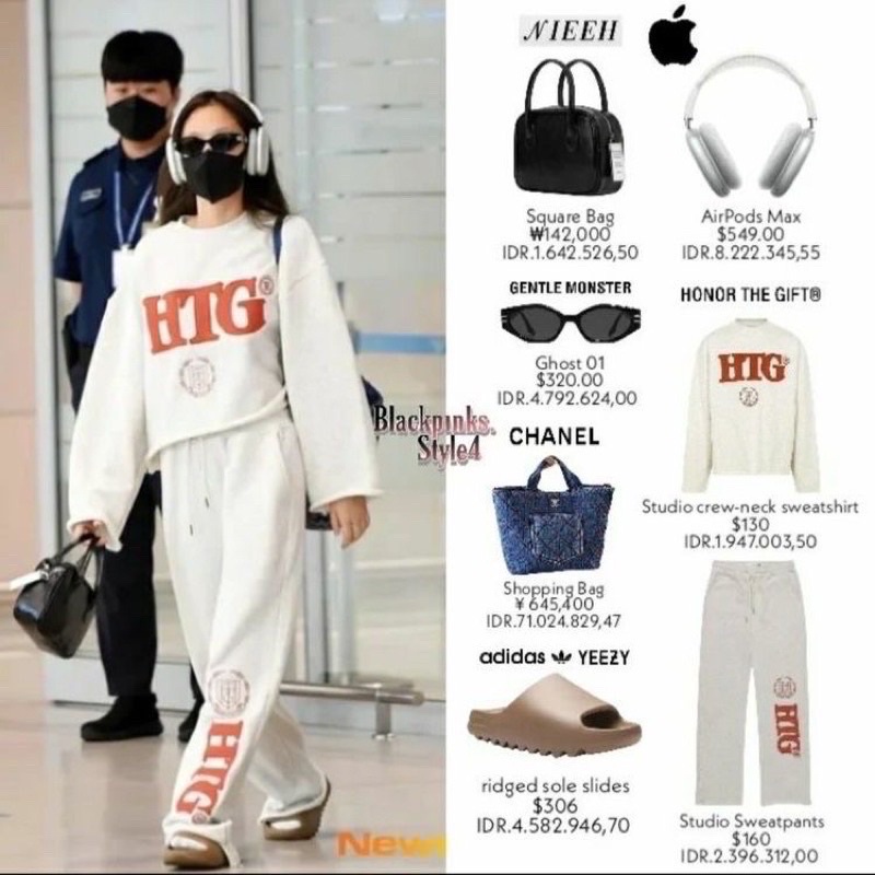 Dép Slide đế bánh mì giống Jennie Blackpink