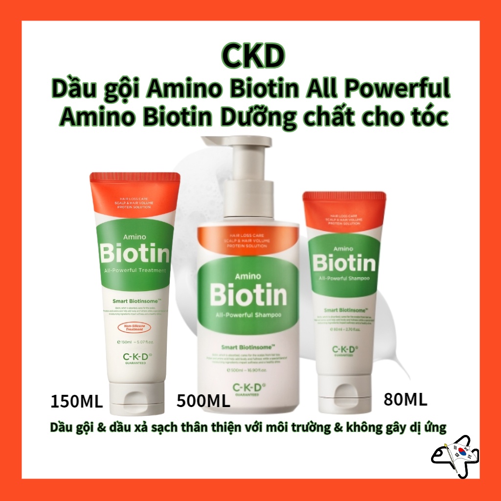 CKD  Dầu gội Amino Biotin All Powerful   Amino Biotin Dưỡng chất cho tóc /Dầu gội &amp; dầu xả Chong Kun Dang/Dầu gội hàn quốc