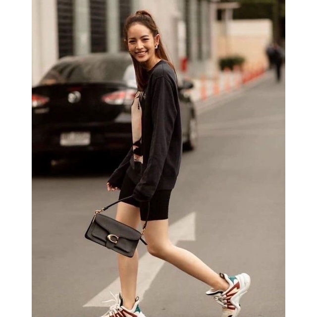 Túi kẹp nách C0ach Tabby da thật nguyên chiếc