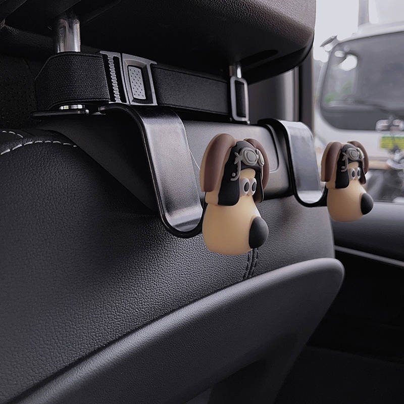 Xiaohongshu Same Style Wallace and Gromit Car Seat Back Hook Car 3D Stereo Car Seat Back Chair Back Storage Decoration xUya