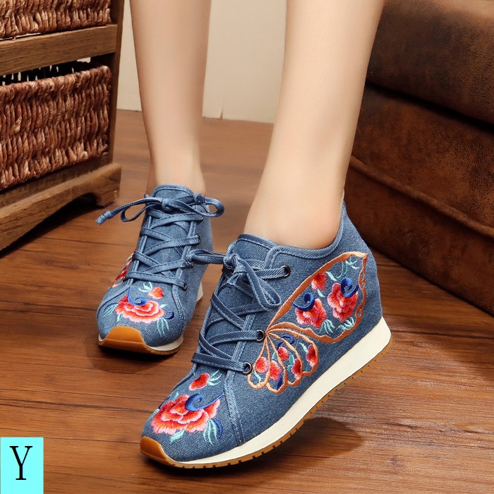 Giày Búp Bê Thêu Họa Tiết Dân Tộc Xinh Xắn Dành Cho Nữ
