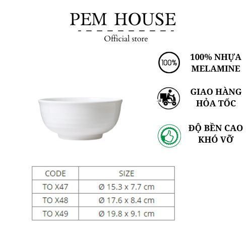 Tô Nhựa Melamine Cao Cấp Horeca