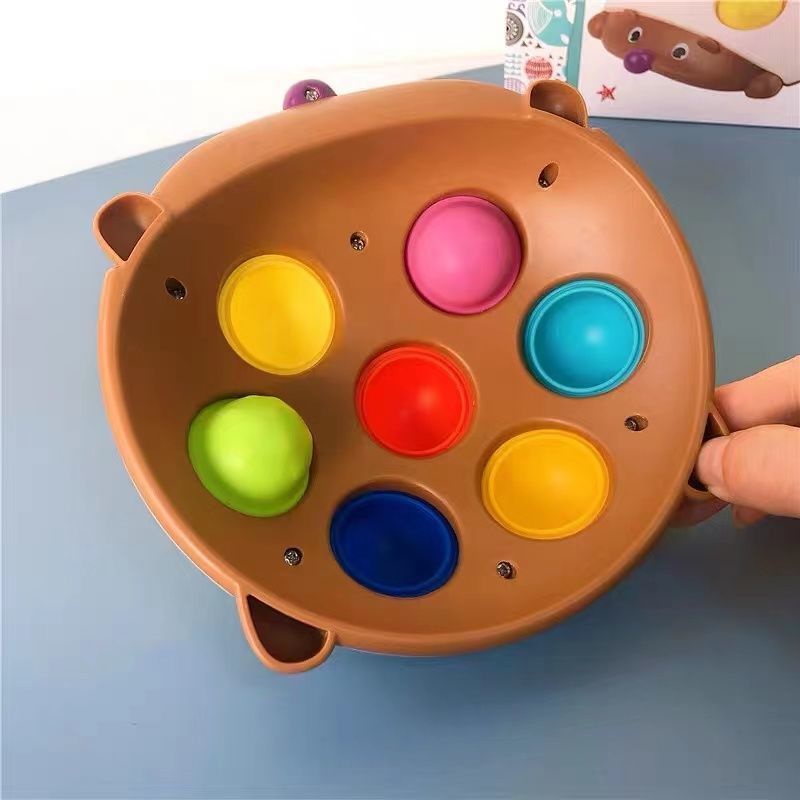 Đồ Chơi Chú Nhím Silicone Nhấn Tay Phát Nhạc Vui Nhộn Cho Bé