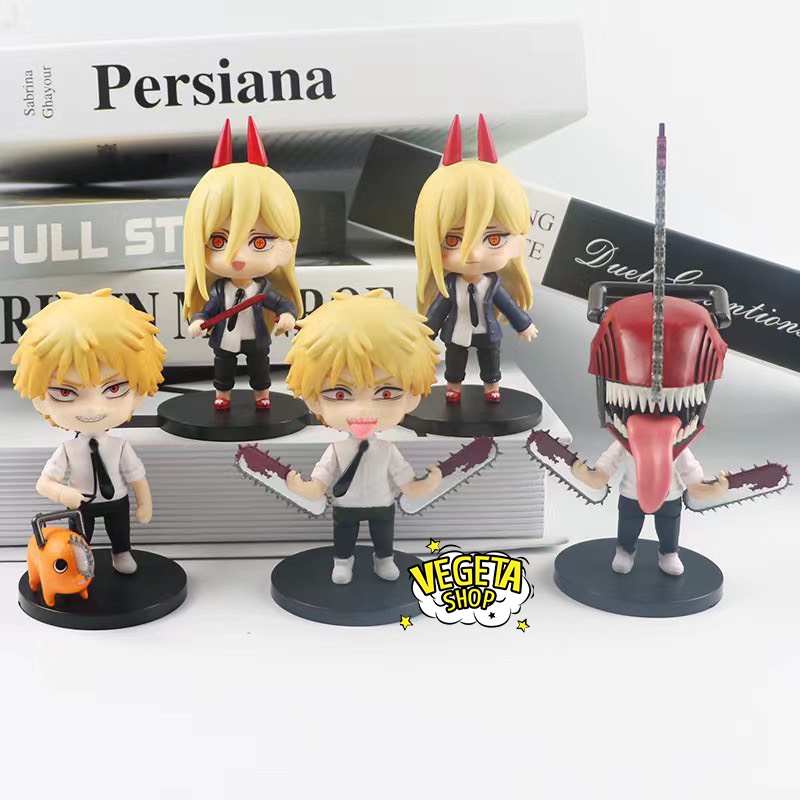 Mô hình Chainsaw Man - Set mô hình nhân vật Denji Pochita Power quỷ cưa Denji - Denji Pochita Power - Cao 4~16,5cm