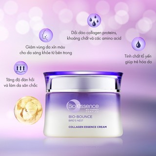 Kem dưỡng da tươi sáng căng mọng Bio-Essence Bio-Bounce tinh chất tổ yến&Collagen 50gr