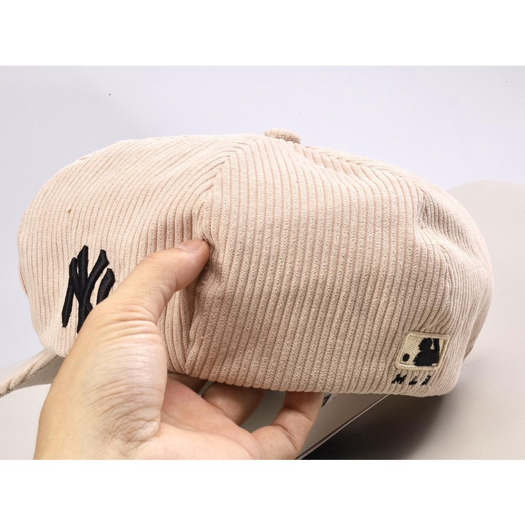 Mũ Nồi Có Mũi Chất Nhung Gân Màu Đen/Nâu/Be Thêu Logo Nổi Dn.Storevnxk