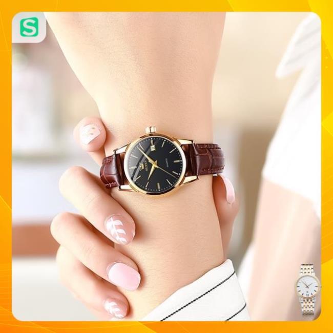 Đồng Hồ OLEVS 6898 Chống Thấm Nước Kiểu Dáng Thời Trang Cho Nữ dây da đẹp giá rẻ