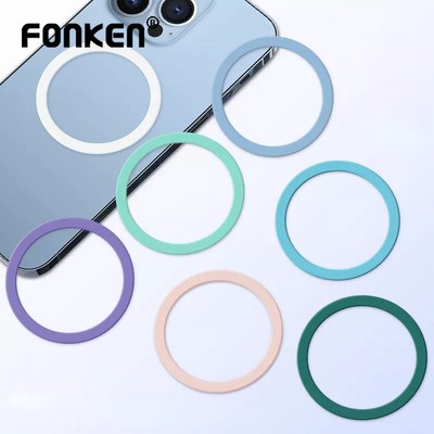 Giá đỡ điện thoại Fonken dạng vòng kim loại có nam châm hít gắn xe hơi tiện dụng