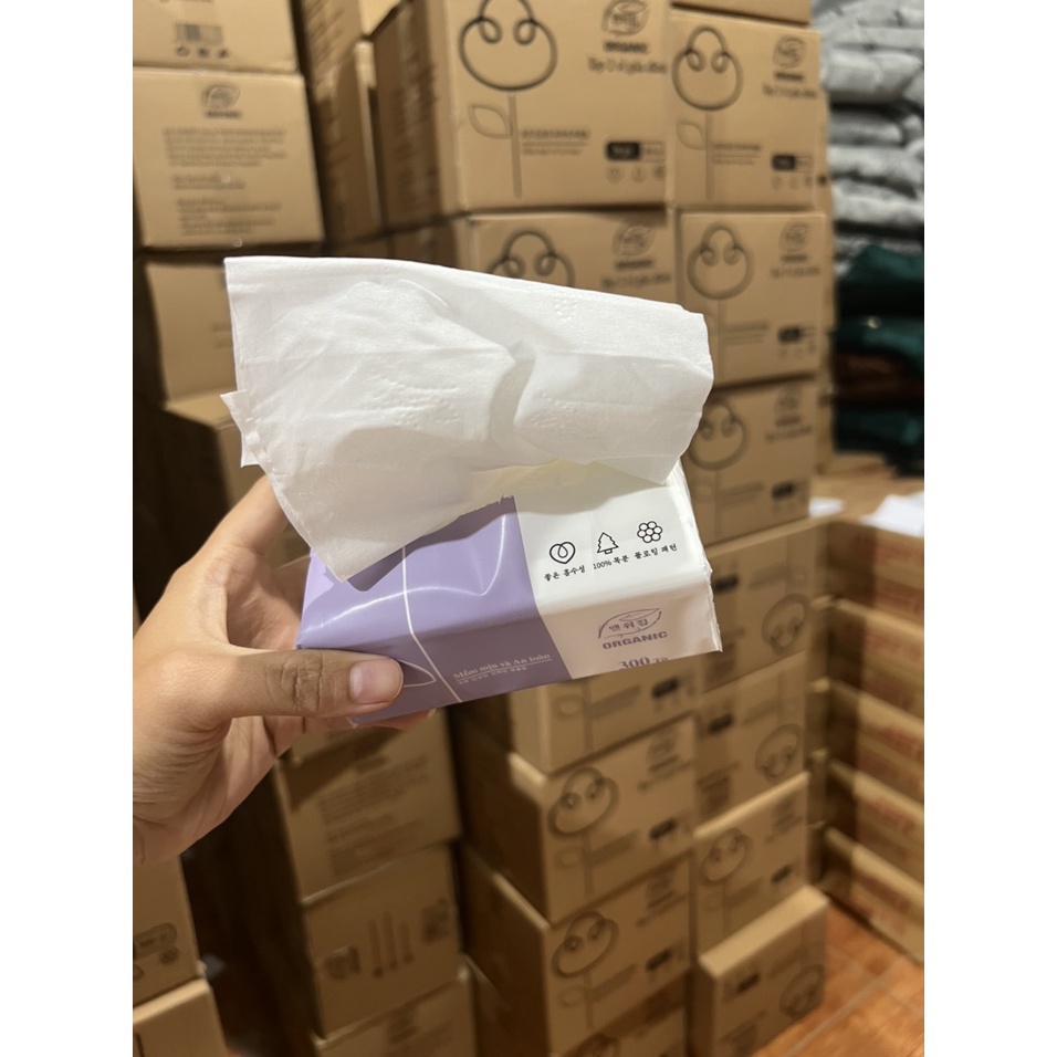 Giấy Ăn Cao Cấp organic Khăn Giấy Ăn Gấu Trúc Tiện Lợi  Thùng 30 Gói