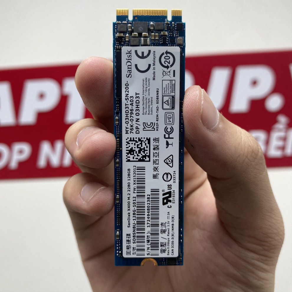 Ổ cứng laptop SSD M.2 2280 128GB Sandisk | SSD Sandisk X400 128GB M2 2280 bóc máy | BigBuy360 - bigbuy360.vn