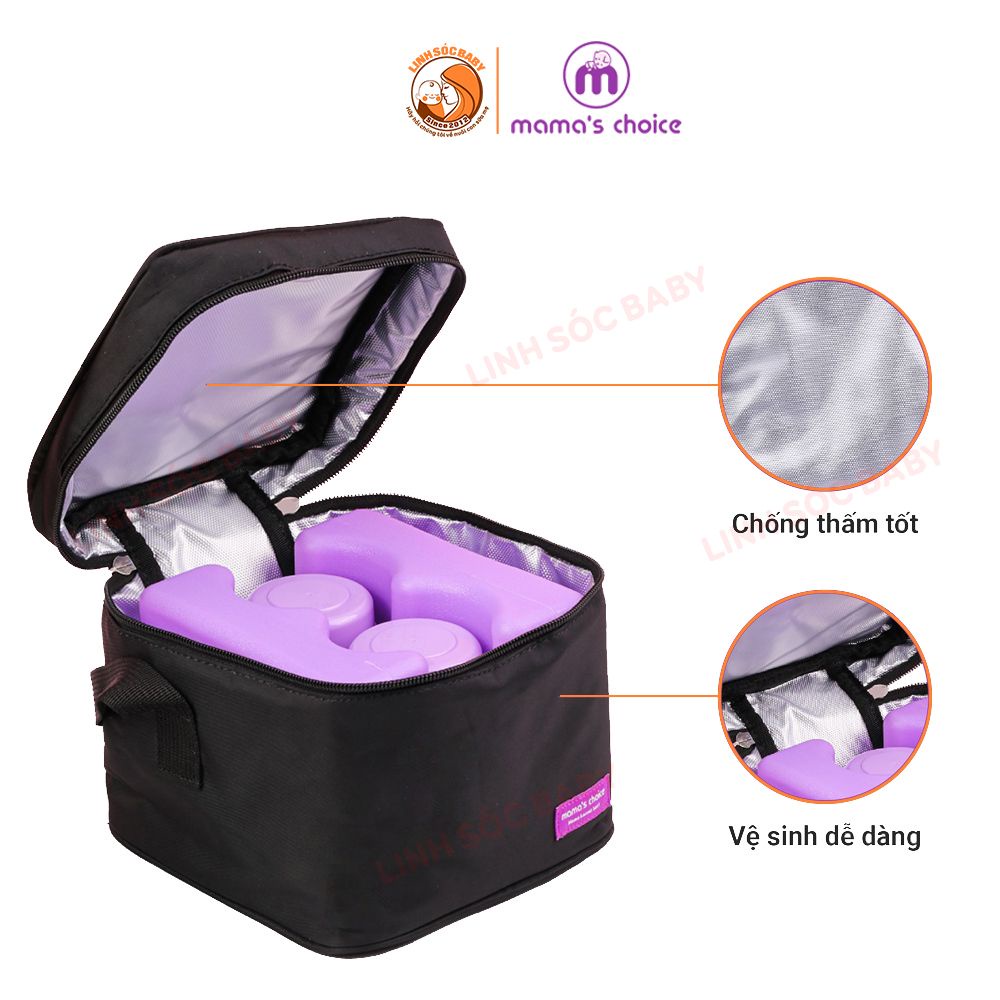 Túi giữ nhiệt Mama’s Choice, 4 lớp dày dặn, giữ lạnh và bảo quản sữa mẹ đến 14 giờ