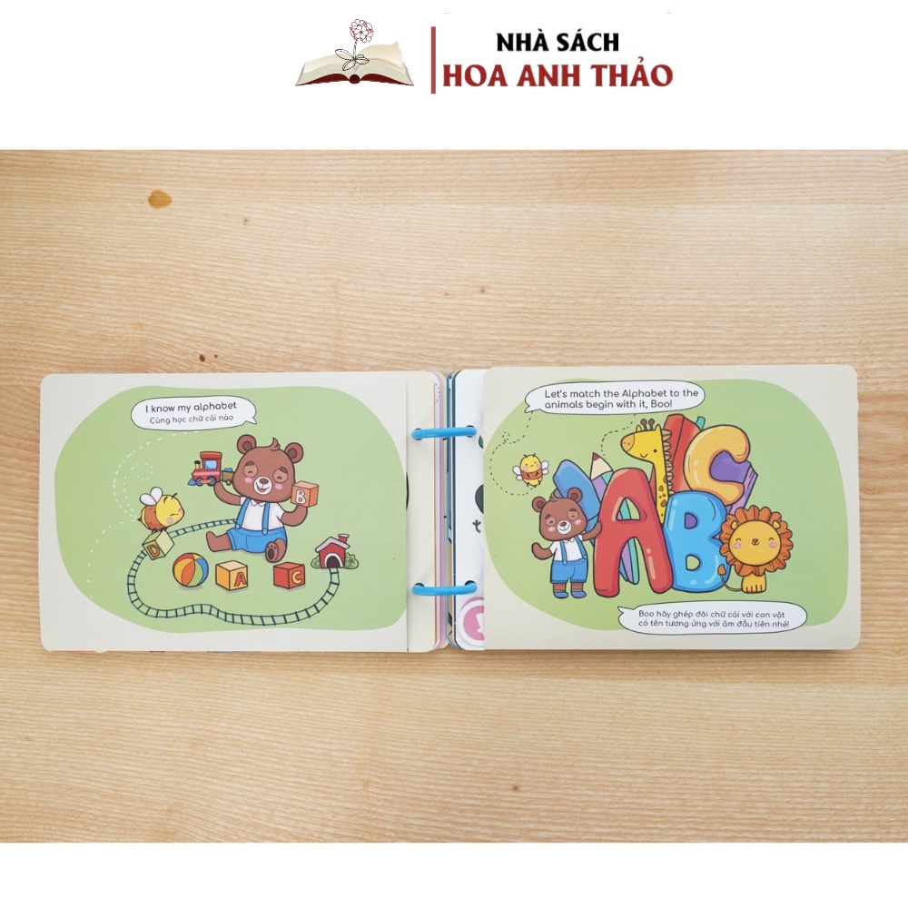 Học Liệu Bóc Dán Montessori  Busy Book Song Ngữ Anh Việt Beezi Book, Thương Hiệu Lalala Baby Made In Việt Nam