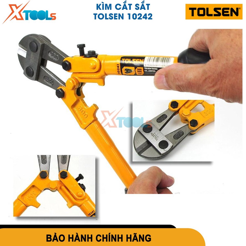 Kìm cộng lực Tolsen 14-24inch, lưỡi kềm hợp kim thép không gỉ, tay cầm chắc chắn an toàn, hỗ trợ cắt cáp phi 5-8mm