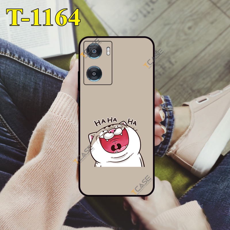 Ốp lưng Oppo A97 5G,  A57 4G, A77 4G,  A77s in hình mèo lém lĩnh đáng yêu - ốp lưng nhám chống sốc có gù bảo vệ came