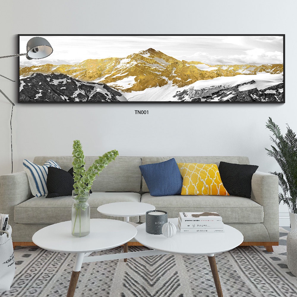 Tranh Sơn Thủy Hữu Tình, Khổ Ngang Tráng Gương   Treo Tường/Trang Trí Phòng Khách/  Làm Quà Tặng - Simplehouse