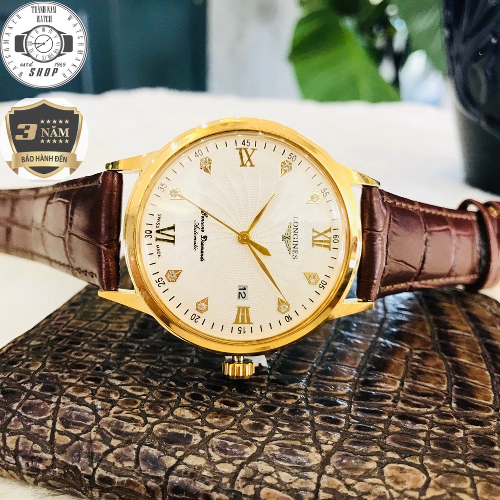 Đồng hồ Nam LG10 Dây da cao cấp, Full hộp, Mặt Sapphire chống xước, chống nước thẻ bảo hành  36 tháng