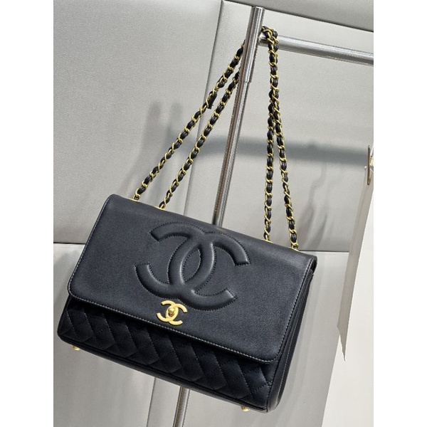 Túi xách nữ C.N FLAP da mịn sz32cm phụ kiện mạ vàng cổ fullbox