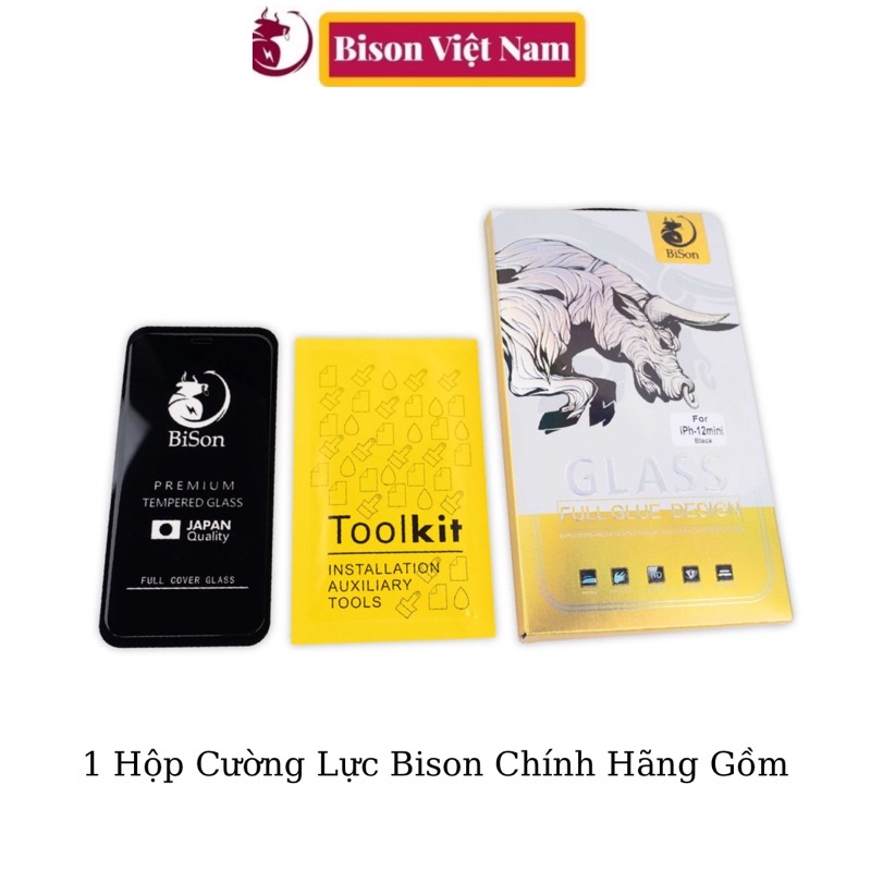 Cường Lực Bison Full Màn Điện Thoại iP 6/7/8/X/XsMax/11/12/13ProMax/14/14ProMax
