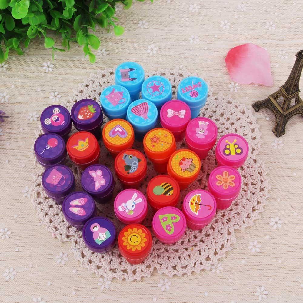 PISTA Con Dấu In Hình Động Vật / Chữ Cái Dễ Thương Trang Trí Sổ Tay DIY