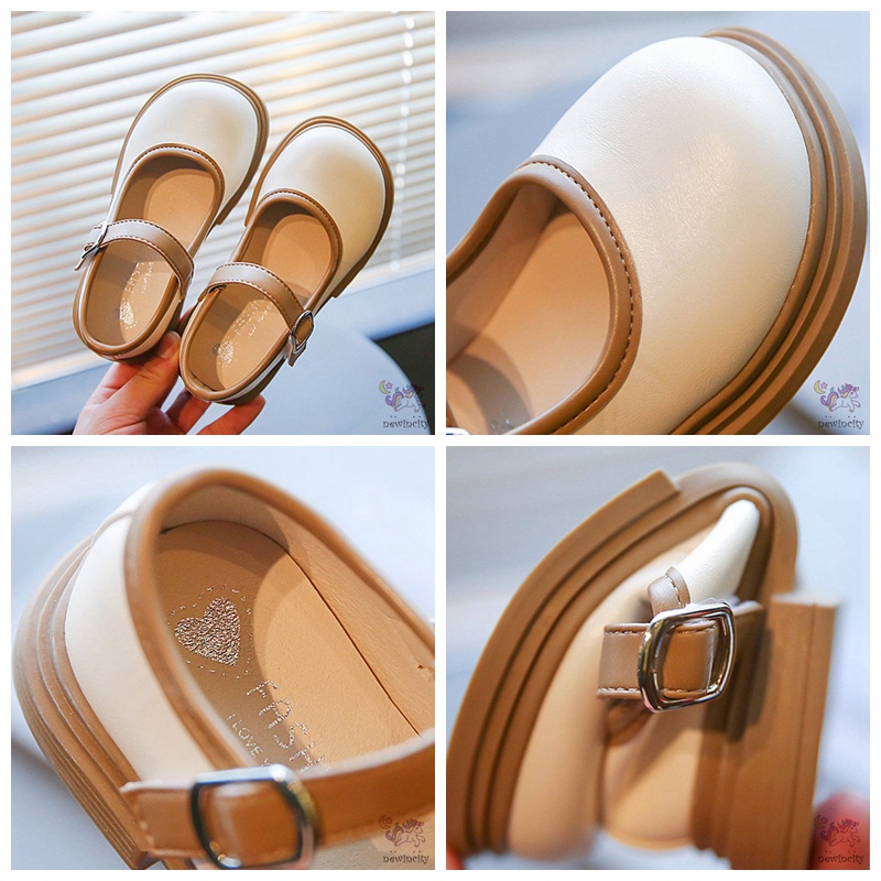 Giày Búp Bê Da Đế Mềm Phong Cách Anh Quốc Cho Bé Gái