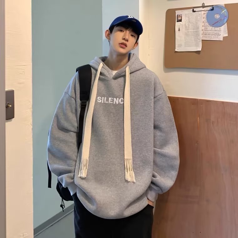 Áo Hoodie Tay Dài Dáng Rộng In Chữ Phong Cách Mỹ Thời Trang Cho Nam Và Nữ Plus Size M-5XL