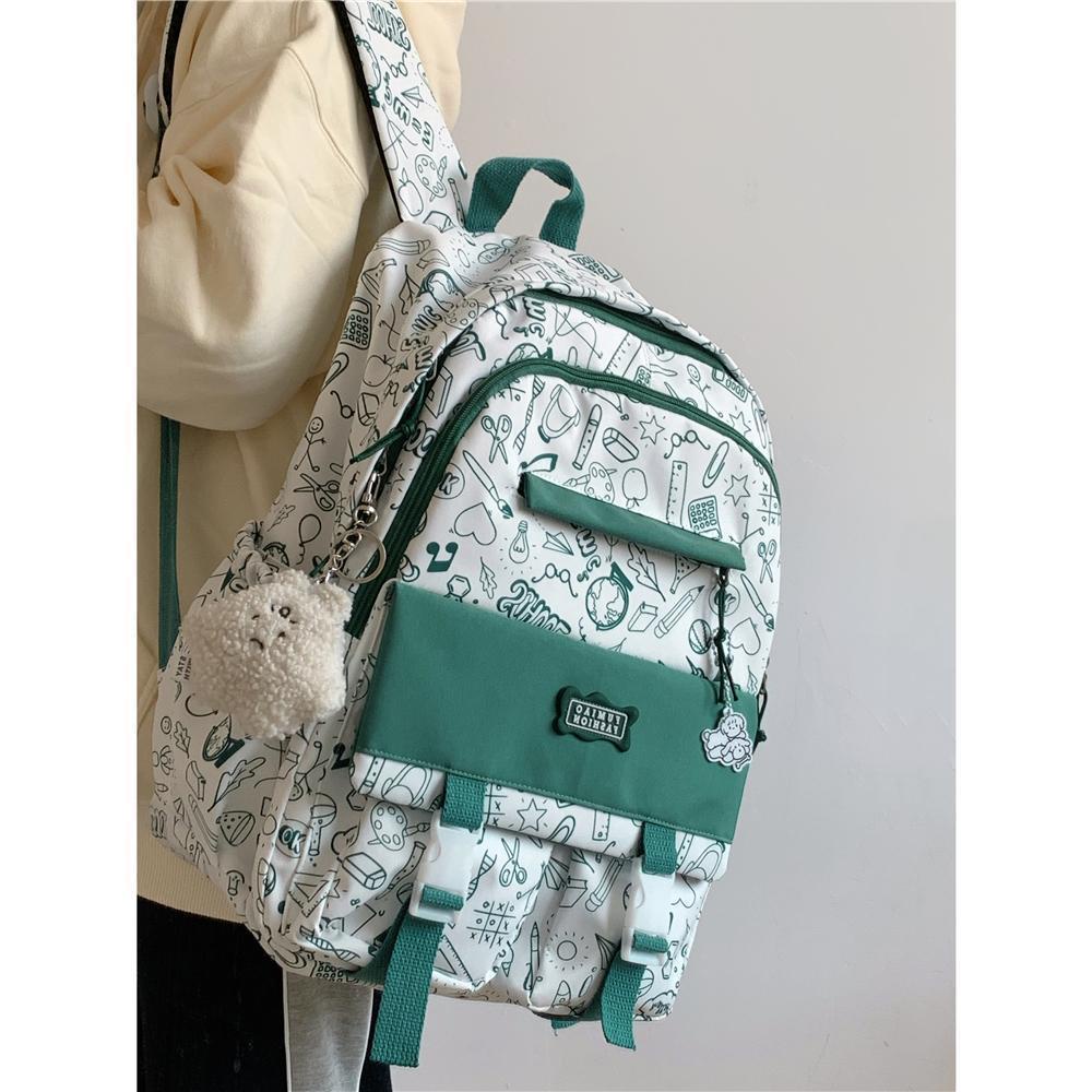 Ba Lô Đi Học Đựng Máy Tính 46.6cm Chống Thấm Nước Phong Cách Nhật Bản