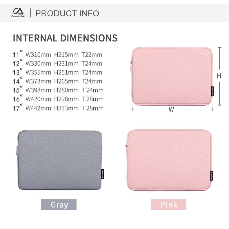 CanvasArtisan Túi Da PU Họa Tiết Da Cá Sấu Chống Thấm Nước Bảo Vệ Cho Macbook Air Pro 11 12 13 14 15 inch