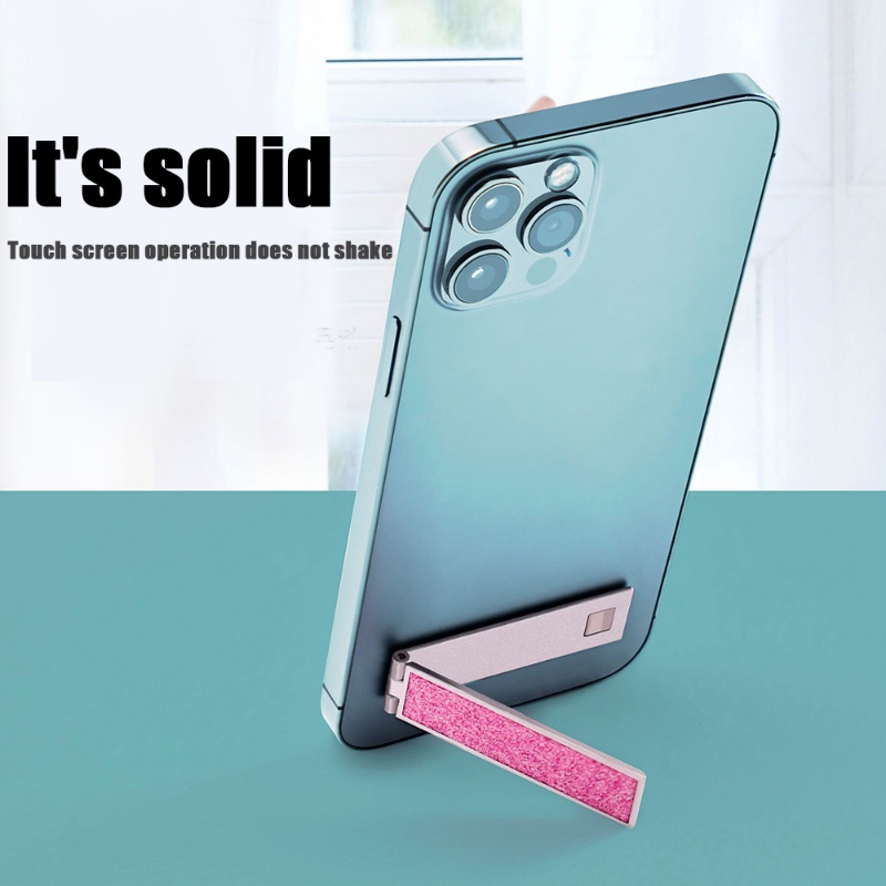 Giá Đỡ Điện Thoại Mini Bằng Kim Loại Siêu Mỏng Có Thể Điều Chỉnh