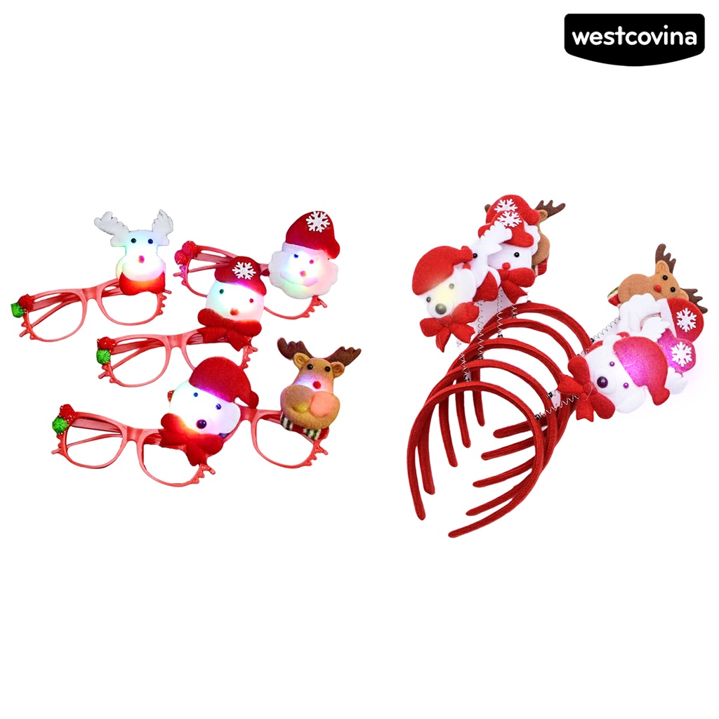 [Hot]☃1 Set Băng Đô Giáng Sinh Phát Quang