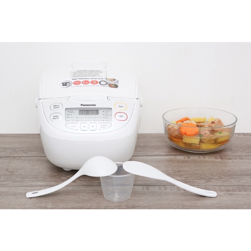 Nồi cơm điện tử Panasonic 1 lít SR-CL108WRA - Hàng chính hãng + Sản xuất Malaysia