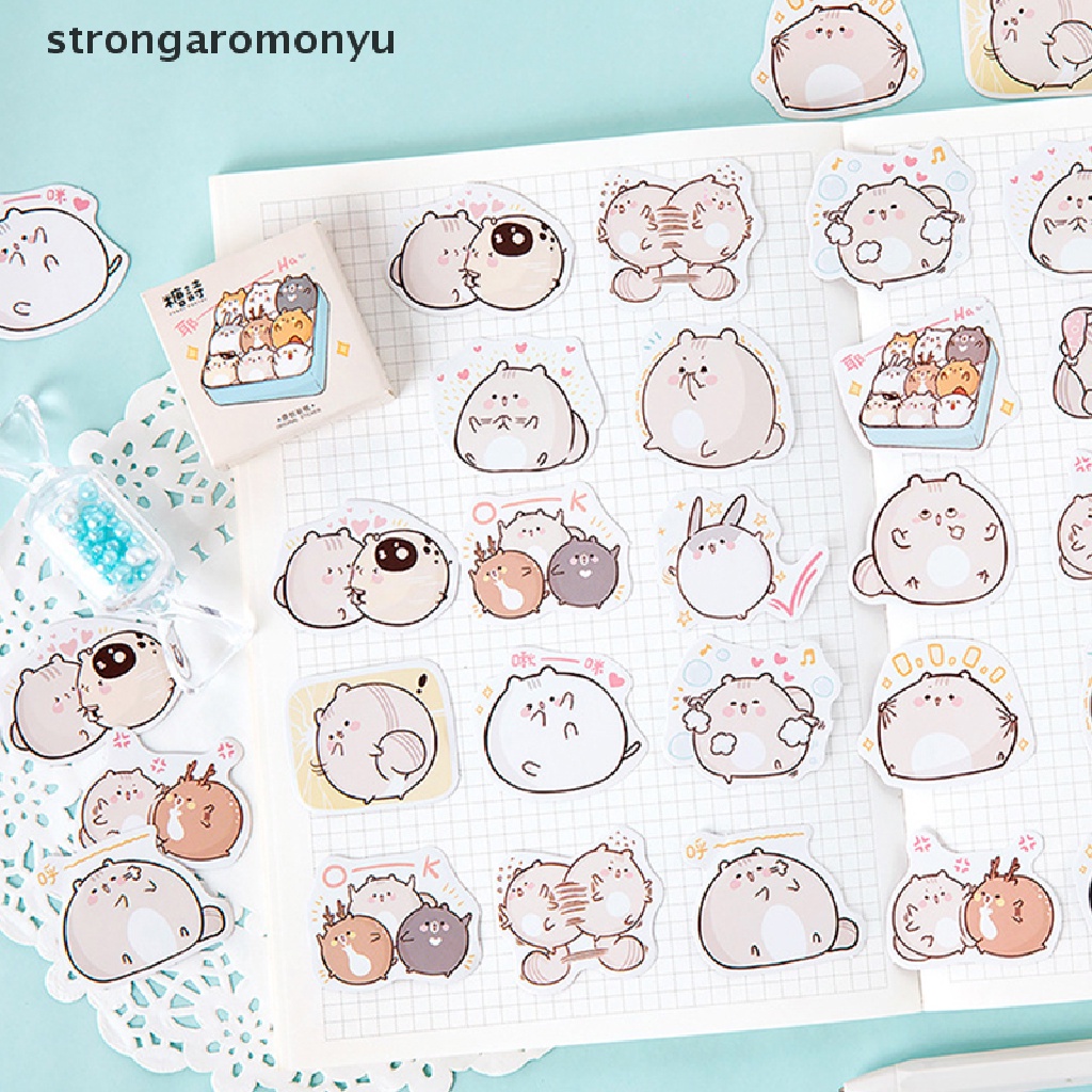 Bộ 45 Miếng Dán Hình Chuột Hamster Và Những Người Bạn Đáng Yêu Trang Trí Sổ Tay Nhật Ký Diy