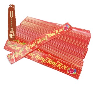 1000 Tem Chúc mừng năm mới | Size 160*20 mm | Sự lựa chọn hoàn hảo để trang trí hộp bánh mứt quà tặng ngày tết
