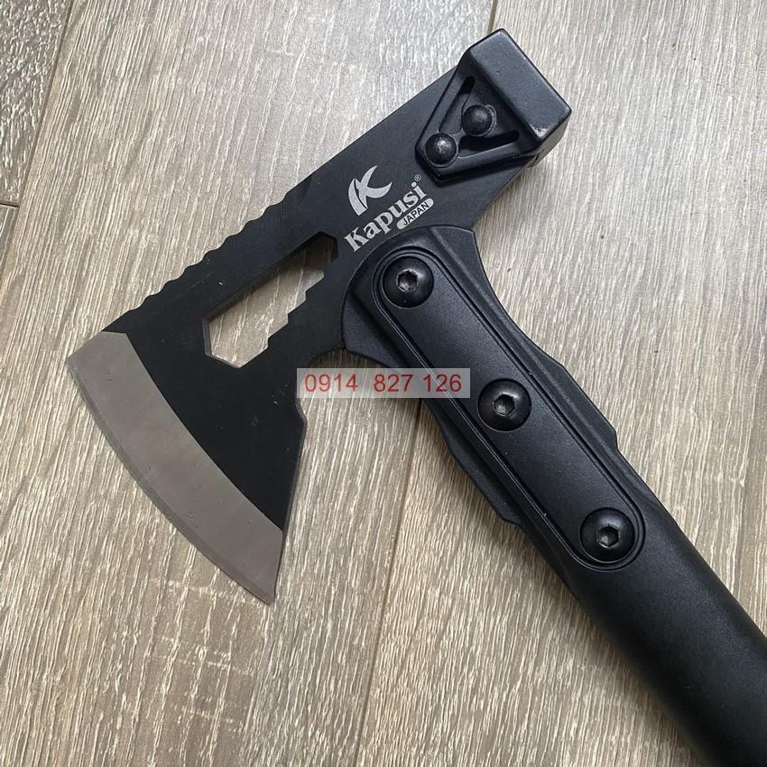 Rìu đen cao cấp hãng KAPUSI Japan thép carbon đặc biệt, lưỡi rìu sắc bén, Bảo hành 12 tháng Dụng cụ sửa chữa Tuấn Mã