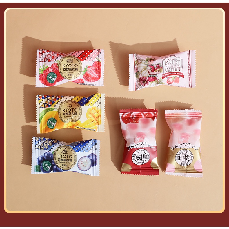 Kẹo dẻo nhân mứt trái cây Kyoto / Kẹo bi dẻo trái cây nhiều vị thơm ngon ăn hoài không ngán
