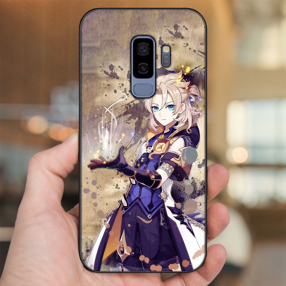 Ốp lưng Samsung S9 Plus viền đen in hình Albedo Genshin Impact