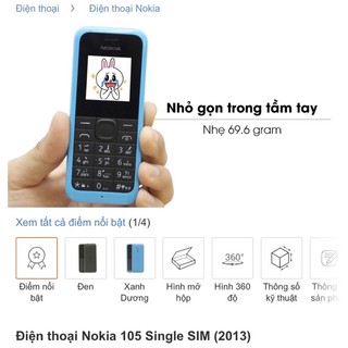 Combo vỏ +Phím Nokia 105 2015, Nokia 105 2016