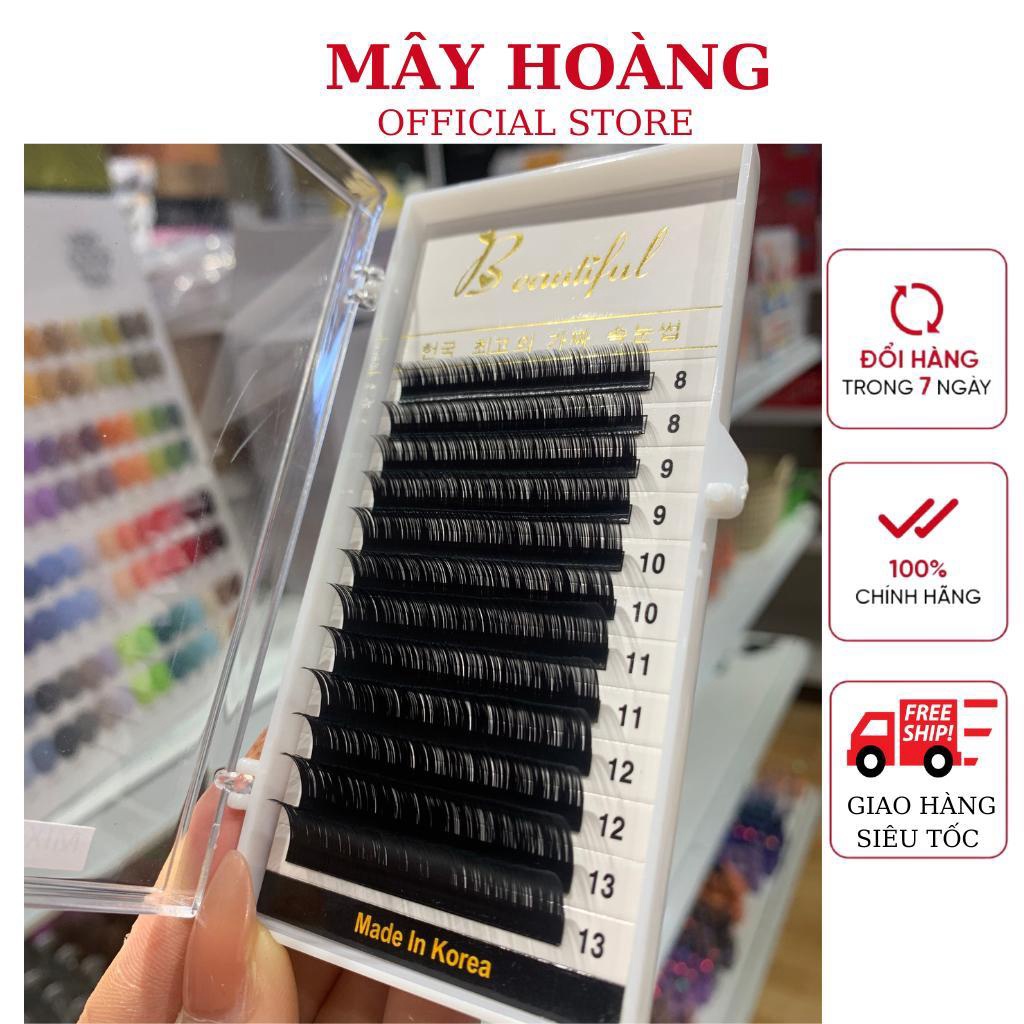 Mi khay độ cong CC Hàn Beautiful , sợi siêu mềm, chất mi silk hàn, dễ bắt keo.