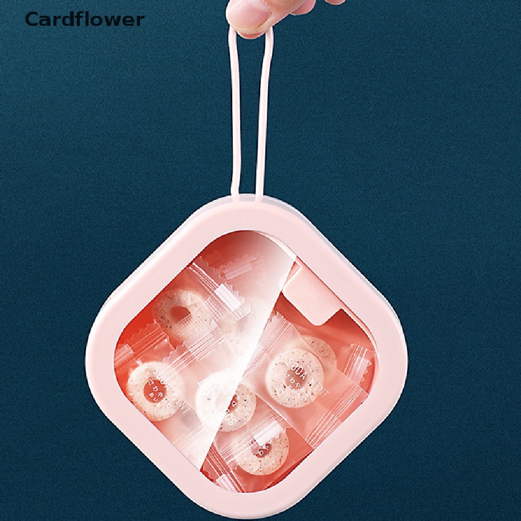 < Cardflower > Mới Hộp Đựng Tiền Xu / Kẹo Mini Hình Vuông Bằng Nhựa Trong Suốt Có Nắp Đậy