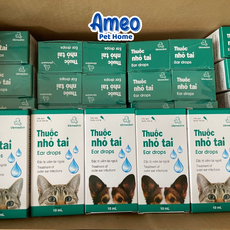 Dung Dịch Nhỏ Tai ear drops Vemedim Dành Cho Chó Mèo
