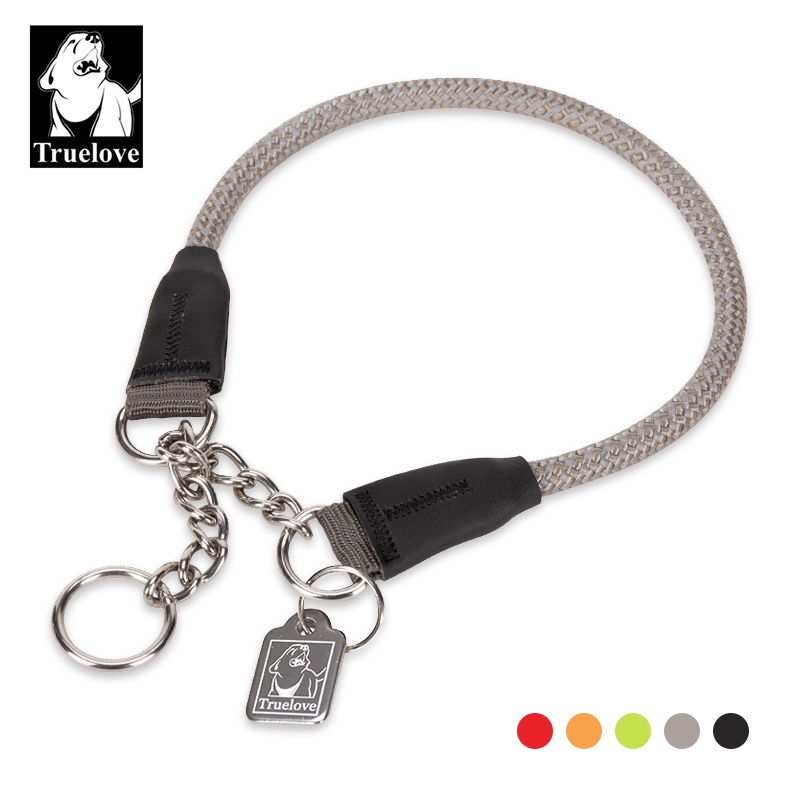 TRUELOVE Vòng Cổ Nylon Dây Xích Bằng Thép Không Gỉ Phản Quang Điều Chỉnh Được Dễ Dàng Điều Chỉnh Huấn Luyện Cún Cưng Cỡ Nhỏ