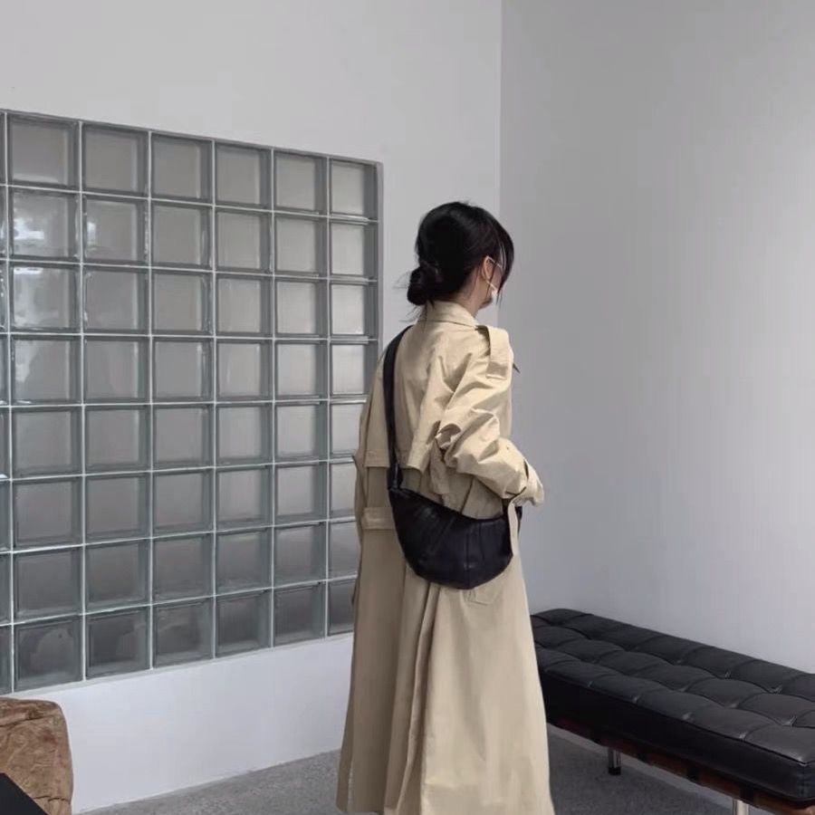 Bán Chạy! Giảm Giá Nóng!Túi Đeo Chéo Xếp Ly Hình Bánh Bao Sừng Bò Croissant Retro Hàn Quốc Cho Nữ