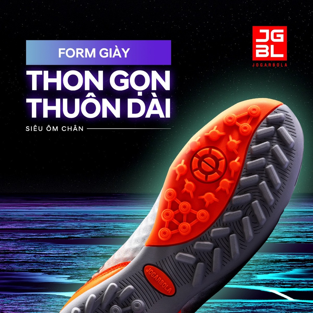 Giày đá bóng nam sân cỏ nhân tạo Jogarbola Colorlux 2.0 đế TF đinh dăm, da Microfiber chống nước
