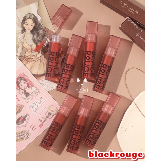 Son kem Black Rouge Air Fit Velvet Tint Ver.9 Acoustic Mood màu A46 A47 A48 A49 A50 A51 A52