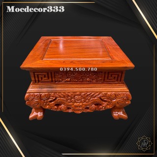 Đôn rồng đế gỗ kê loa tượng lục bình gỗ hương chậm rồng tinh xảo cao 15cm