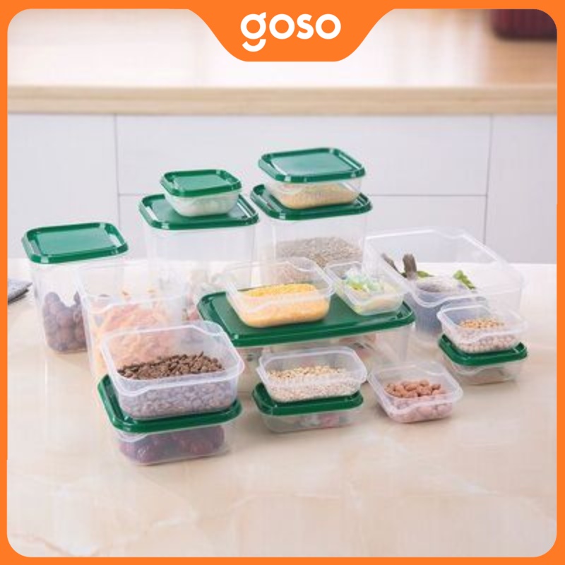 Bộ Hộp Đựng Thực Phẩm, Hộp Nhựa Đựng Thức Ăn 17 MÓN Cao Cấp