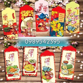 Combo 50 bao Lì xì Xuân Quý Mão 2023 [Được Chọn Mẫu] Lì xì Tết đẹp giá rẻ, tặng túi bóng kính