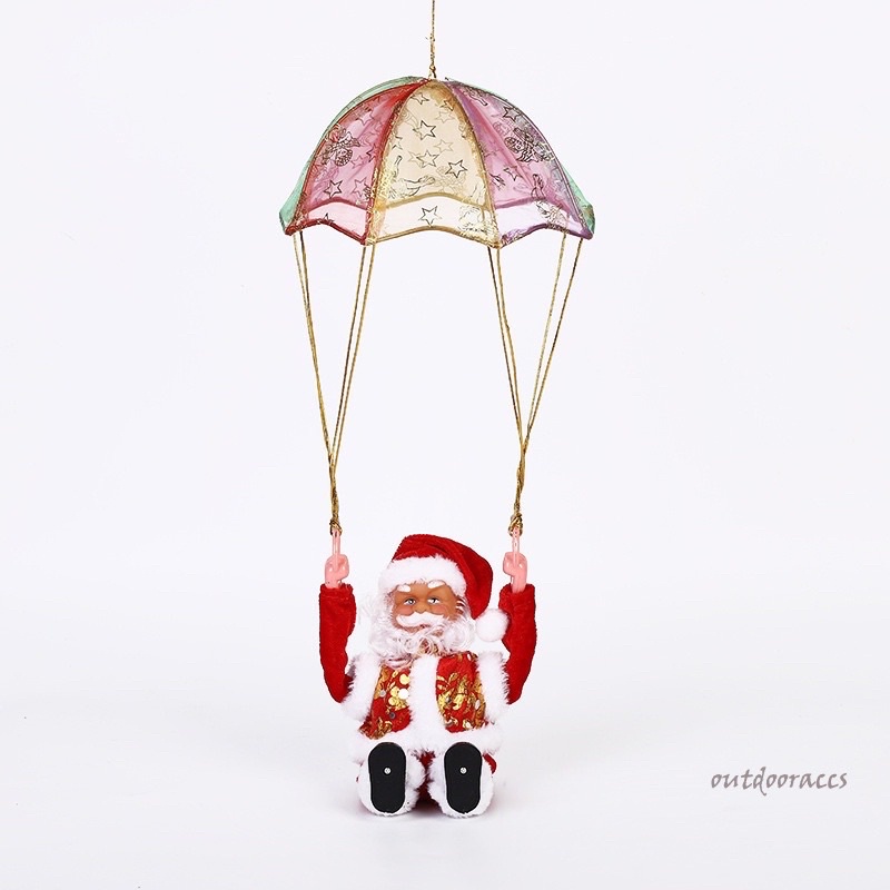 Ông già Noel nhảy dù, lộn nhào có đèn có nhạc Giáng sinh vui nhộn