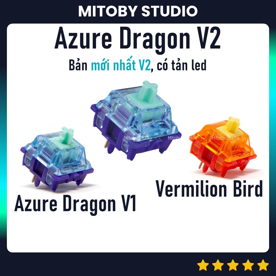 GATERON AZURE DRAGON V3 tactile Switch Công Tắc Bàn Phím Cơ Gat Gooplar - Mitoby Studio