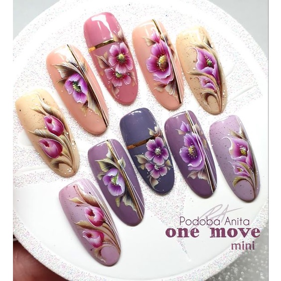 Set bột màu vẽ trang trí móng tay, bột màu vẽ cọ bản ECORFIN 12 màu